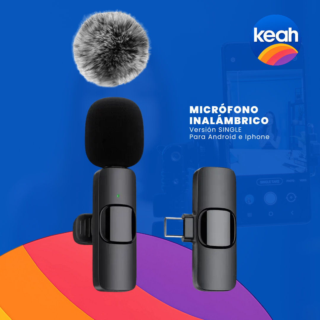 Micrófono Inalámbrico Pro para Creadores – Calidad de Audio sin Cables para celulares Iphone y Android