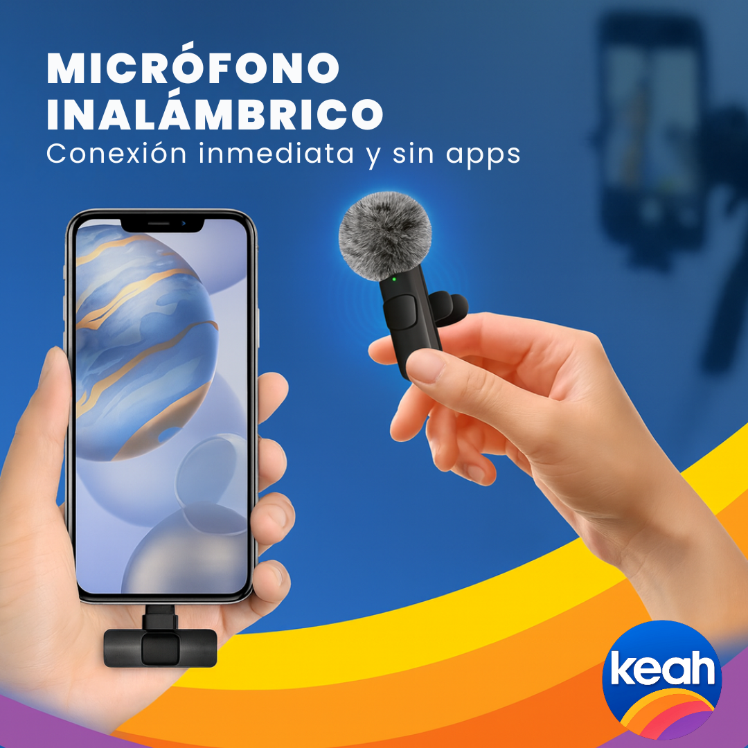 Micrófono Inalámbrico Pro para Creadores – Calidad de Audio sin Cables para celulares Iphone y Android