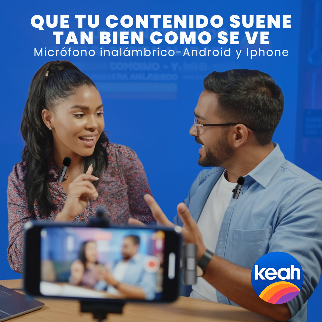Micrófono Inalámbrico Pro para Creadores – Calidad de Audio sin Cables para celulares Iphone y Android